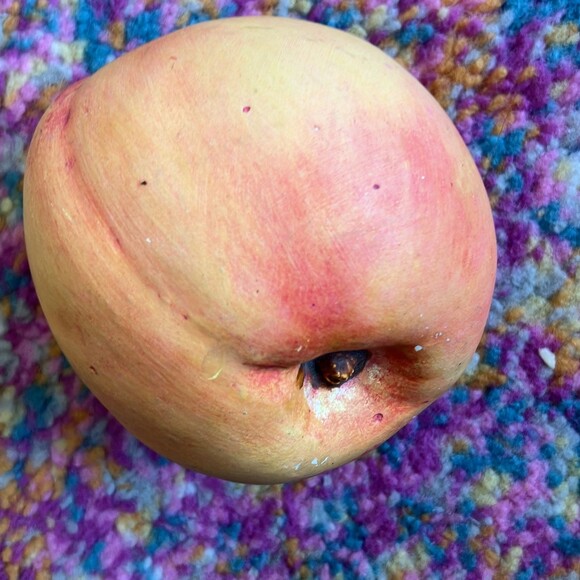 Ceramic Fruit Made in Spain Rare Pieces: Pear, Lemon,Key Lime, Peach, Apples (6) - Picture 6 of 12